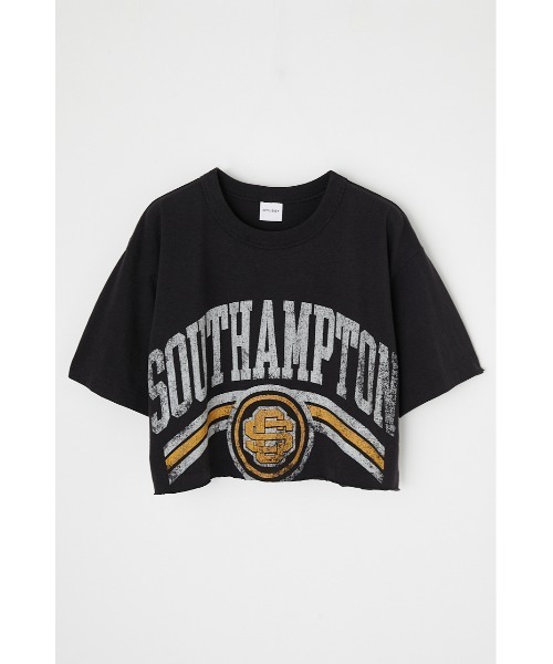 MOUSSY(マウジー)の「SOUTHAMPTON CROP Tシャツ(Tシャツ/カットソー・レディース・ブラック/オフホワイト/ブルー・FREE)」の12枚目の写真