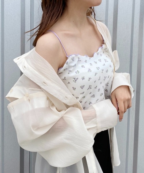 one after another NICE CLAUP（ワンアフターアナザーナイスクラップ）の「アソートカップ付きキャミソール（キャミソール・レディース・パープル/オフホワイト/アイボリー/ミント・FREE）」の4枚目の写真