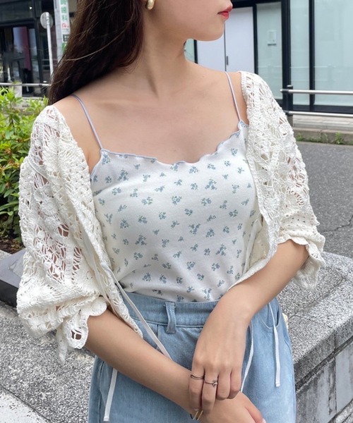 one after another NICE CLAUP（ワンアフターアナザーナイスクラップ）の「アソートカップ付きキャミソール（キャミソール・レディース・パープル/オフホワイト/アイボリー/ミント・FREE）」の2枚目の写真