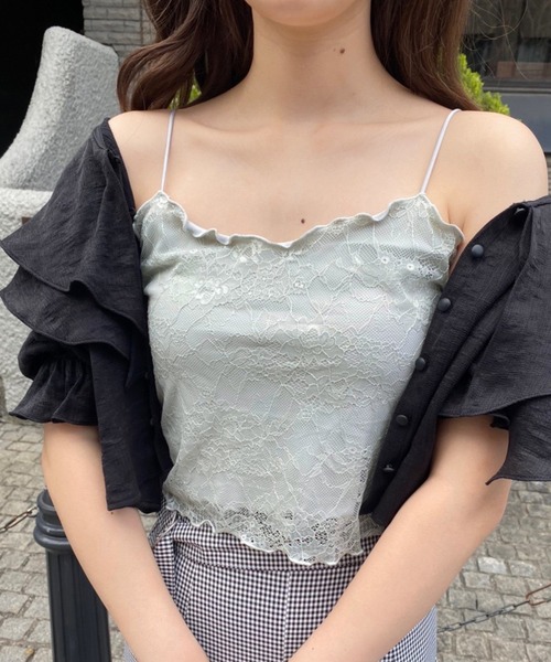 one after another NICE CLAUP（ワンアフターアナザーナイスクラップ）の「アソートカップ付きキャミソール（キャミソール・レディース・パープル/オフホワイト/アイボリー/ミント・FREE）」の3枚目の写真