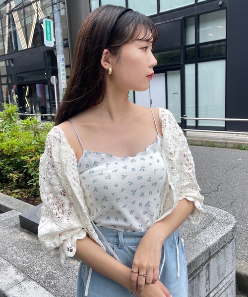 one after another NICE CLAUP（ワンアフターアナザーナイスクラップ）の「アソートカップ付きキャミソール（キャミソール・レディース・パープル/オフホワイト/アイボリー/ミント・FREE）」の9枚目の写真