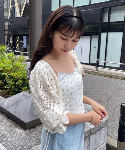 one after another NICE CLAUP（ワンアフターアナザーナイスクラップ）の「アソートカップ付きキャミソール（キャミソール・レディース・パープル/オフホワイト/アイボリー/ミント・FREE）」の6枚目の写真