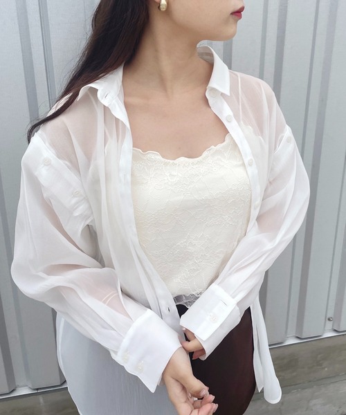 one after another NICE CLAUP（ワンアフターアナザーナイスクラップ）の「アソートカップ付きキャミソール（キャミソール・レディース・パープル/オフホワイト/アイボリー/ミント・FREE）」の5枚目の写真