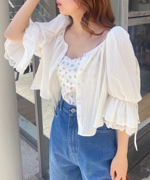 one after another NICE CLAUP（ワンアフターアナザーナイスクラップ）の「アソートカップ付きキャミソール（キャミソール・レディース・パープル/オフホワイト/アイボリー/ミント・FREE）」の18枚目の写真