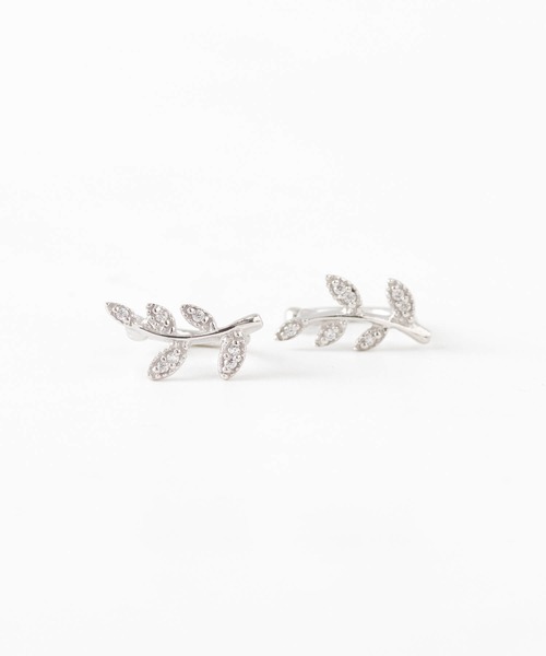 JUICY ROCK（ジューシーロック）の「GP(SV925)/SV925 CZリーフカフイヤリング（イヤリング・レディース・シルバー/ゴールド・ONE SIZE）」の2枚目の写真