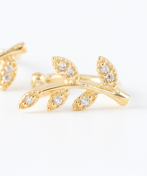 JUICY ROCK（ジューシーロック）の「GP(SV925)/SV925 CZリーフカフイヤリング（イヤリング・レディース・シルバー/ゴールド・ONE SIZE）」の11枚目の写真