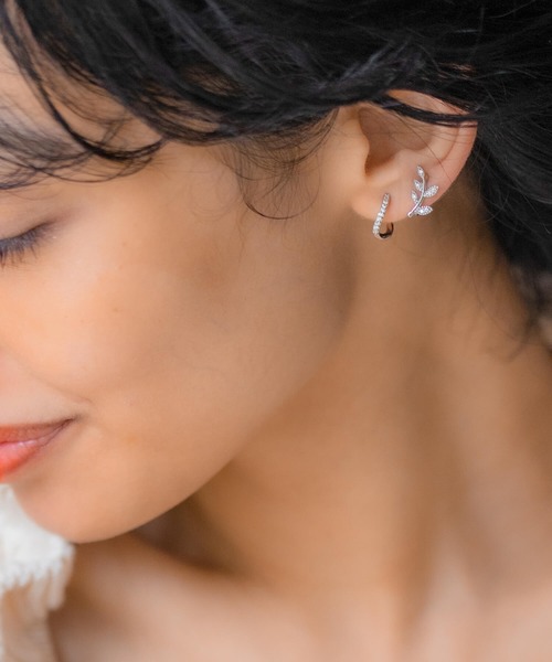 JUICY ROCK（ジューシーロック）の「GP(SV925)/SV925 CZリーフカフイヤリング（イヤリング・レディース・シルバー/ゴールド・ONE SIZE）」の12枚目の写真