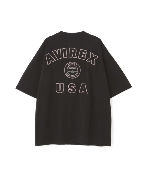 AVIREX（アヴィレックス）の「【直営店限定】VARSITY LOGO T-SHIRT/ バーシティーロゴティーシャツ（Tシャツ/カットソー・レディース・ブラック/ピンク/ホワイト系2/ダークグリーン系/ブラウン/グリーン/マスタード・F）」の10枚目の写真