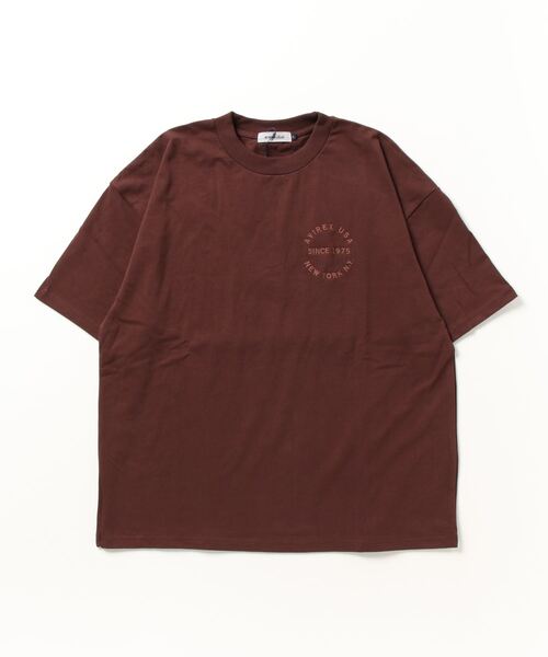 AVIREX（アヴィレックス）の「【直営店限定】VARSITY LOGO T-SHIRT/ バーシティーロゴティーシャツ（Tシャツ/カットソー・レディース・ブラック/ピンク/ホワイト系2/ダークグリーン系/ブラウン/グリーン/マスタード・F）」の16枚目の写真