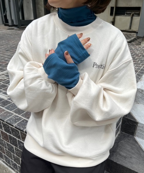 nemne store(ネンネストア)の「【低身長用サイズあり】裏起毛プリントスウェット(スウェット・レディース・オートミール/ホワイト系その他/オフホワイト/ブルー・SMALL/MEDIUM)」の5枚目の写真
