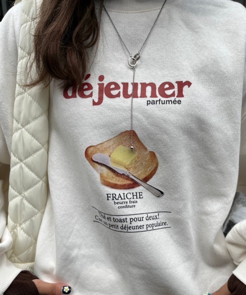 nemne store(ネンネストア)の「【低身長用サイズあり】裏起毛プリントスウェット(スウェット・レディース・オートミール/ホワイト系その他/オフホワイト/ブルー・SMALL/MEDIUM)」の11枚目の写真