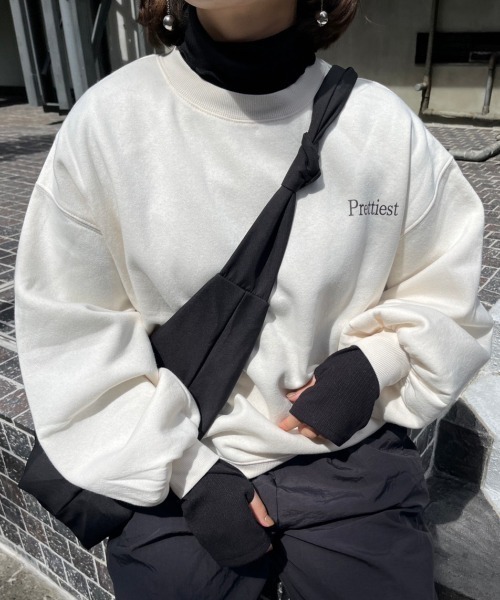 nemne store(ネンネストア)の「【低身長用サイズあり】裏起毛プリントスウェット(スウェット・レディース・オートミール/ホワイト系その他/オフホワイト/ブルー・SMALL/MEDIUM)」の7枚目の写真
