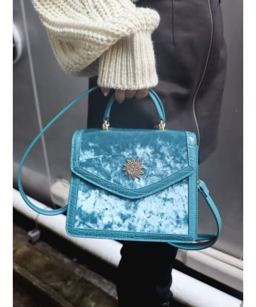 EVRIS（エヴリス）の「アンティークベロアバッグ（ショルダーバッグ・レディース・ブラック/パープル/ブラウン/ブルー・FREE）」の3枚目の写真