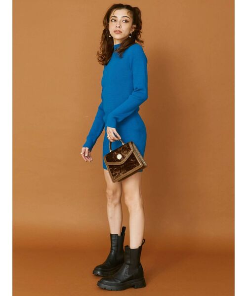 EVRIS（エヴリス）の「アンティークベロアバッグ（ショルダーバッグ・レディース・ブラック/パープル/ブラウン/ブルー・FREE）」の5枚目の写真