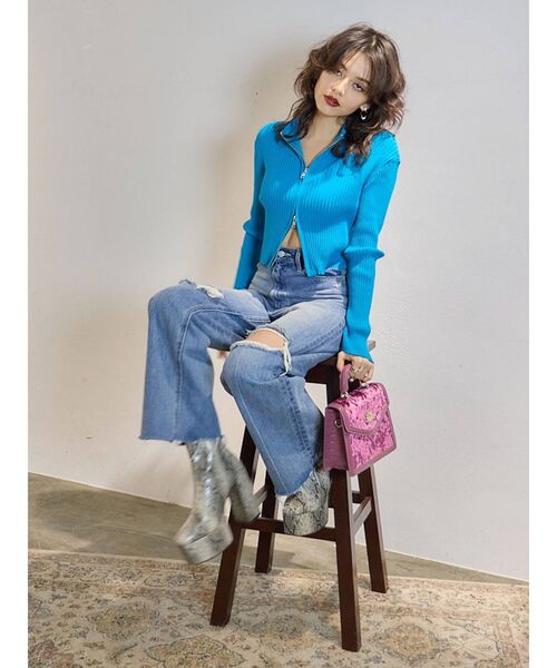 EVRIS（エヴリス）の「アンティークベロアバッグ（ショルダーバッグ・レディース・ブラック/パープル/ブラウン/ブルー・FREE）」の6枚目の写真