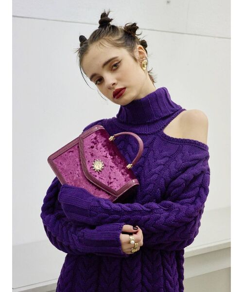 EVRIS（エヴリス）の「アンティークベロアバッグ（ショルダーバッグ・レディース・ブラック/パープル/ブラウン/ブルー・FREE）」の19枚目の写真