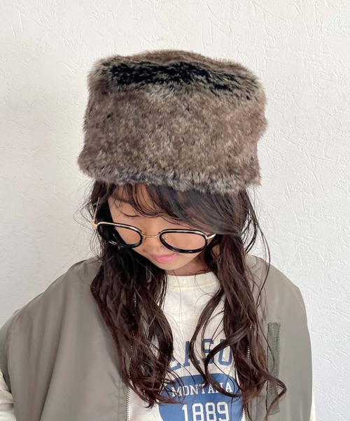 CIAOPANIC TYPY(チャオパニックティピー)の「【KIDS】ロシア帽(ハンチング/ベレー帽・キッズ・ブラック/ブラウン・ONE SIZE)」の1枚目の写真