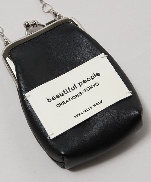 beautiful people（ビューティフルピープル）の「beautiful people clasp pouch 7235511962（その他小物・レディース・ホワイト/ブラック・FREE）」の2枚目の写真