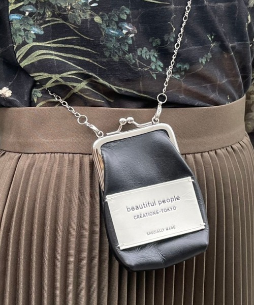 beautiful people（ビューティフルピープル）の「beautiful people clasp pouch 7235511962（その他小物・レディース・ホワイト/ブラック・FREE）」の5枚目の写真