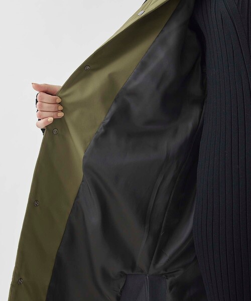 CITY TOKYO（シティトウキョウ）の「キルトドッキングウーレットコート（ステンカラーコート・レディース・ダークグレー/キャメル・1/2）」の6枚目の写真