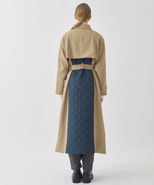 CITY TOKYO（シティトウキョウ）の「キルトドッキングウーレットコート（ステンカラーコート・レディース・ダークグレー/キャメル・1/2）」の13枚目の写真