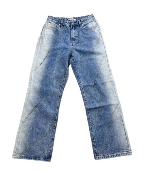 Chikashitsu +(チカシツプラス)の「【Chikashitsu +/チカシツプラス】screw stitch slit denim pants / デニム デニムパンツ 黒 デニム 黒 デニム 青(デニムパンツ・メンズ・ライトブルー/ブラック・L/M)」の17枚目の写真