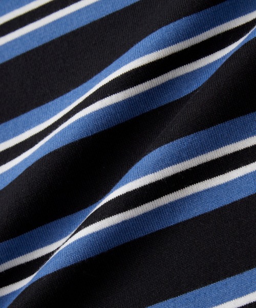 Kappa(カッパ)の「Kappa / カッパ 別注 ロゴ刺繍 ビッグシルエット マルチボーダー長袖Tシャツ(Tシャツ/カットソー・メンズ・ホワイト/ブラック/ネイビー/グリーン/ブラウン・M/L)」の16枚目の写真