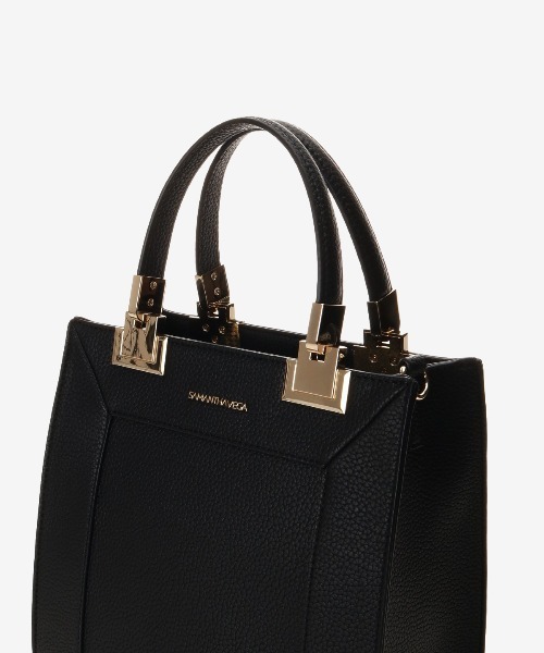 SAMANTHAVEGA（サマンサベガ）の「シンプルBOXトートバッグ (小)（ハンドバッグ・レディース・ホワイト/ブラック・FREE）」の14枚目の写真