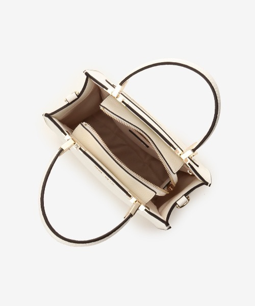 SAMANTHAVEGA（サマンサベガ）の「シンプルBOXトートバッグ (小)（ハンドバッグ・レディース・ホワイト/ブラック・FREE）」の10枚目の写真