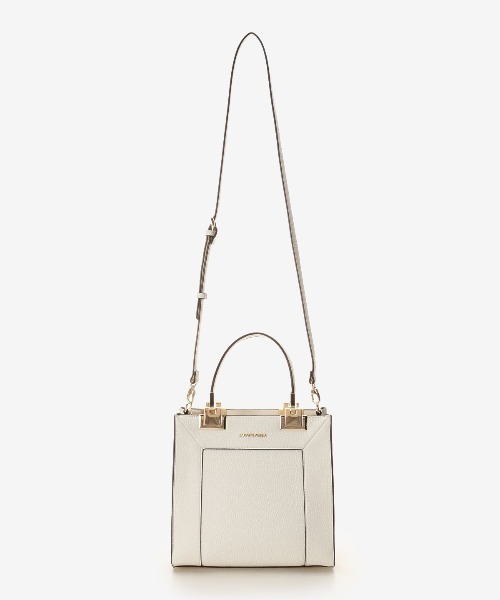 SAMANTHAVEGA（サマンサベガ）の「シンプルBOXトートバッグ (小)（ハンドバッグ・レディース・ホワイト/ブラック・FREE）」の11枚目の写真