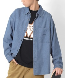 GLAZOS | ポケットロゴ刺繍レギュラーカラー長袖シャツ(シャツ/ブラウス)