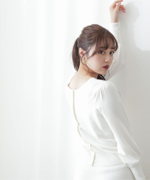 PROPORTION BODY DRESSING（プロポーションボディドレッシング）の「マルチウェイパール釦カーディガンセットアップ / 1212240001（ワンピース・レディース・ライトグリーン/ホワイト系その他/ネイビー/ブルー・MEDIUM/SMALL）」の2枚目の写真