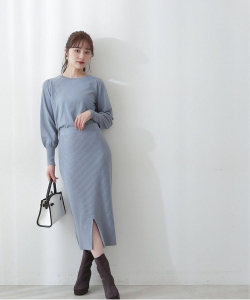 PROPORTION BODY DRESSING（プロポーションボディドレッシング）の「マルチウェイパール釦カーディガンセットアップ / 1212240001（ワンピース・レディース・ライトグリーン/ホワイト系その他/ネイビー/ブルー・MEDIUM/SMALL）」の17枚目の写真