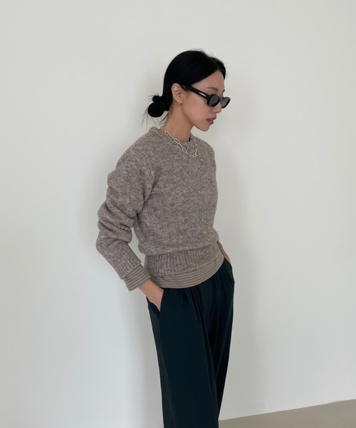 Didot.showroom（ディドット ショールーム）の「ボートネックピンストライプロンT（Tシャツ/カットソー・レディース・ブラック/ベージュ/ブラウン/ホワイト・FREE）」の17枚目の写真
