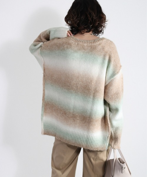 cepo（セポ）の「グラデーション Ｖネックカーディガン（カーディガン/ボレロ・レディース・ピンク/イエロー/グリーン・M）」の9枚目の写真