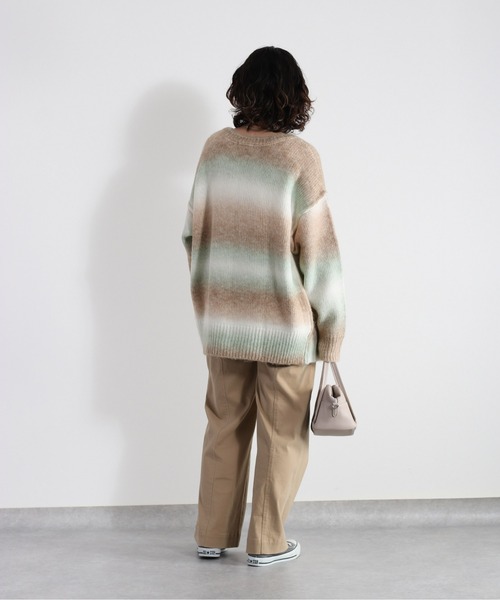 cepo（セポ）の「グラデーション Ｖネックカーディガン（カーディガン/ボレロ・レディース・ピンク/イエロー/グリーン・M）」の12枚目の写真