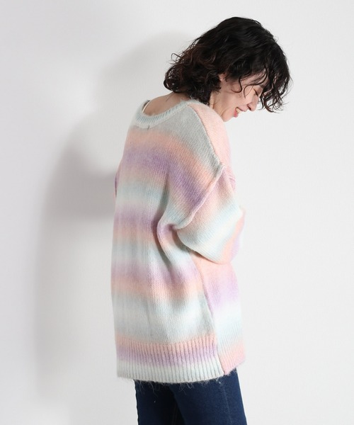 cepo（セポ）の「グラデーション Ｖネックカーディガン（カーディガン/ボレロ・レディース・ピンク/イエロー/グリーン・M）」の17枚目の写真