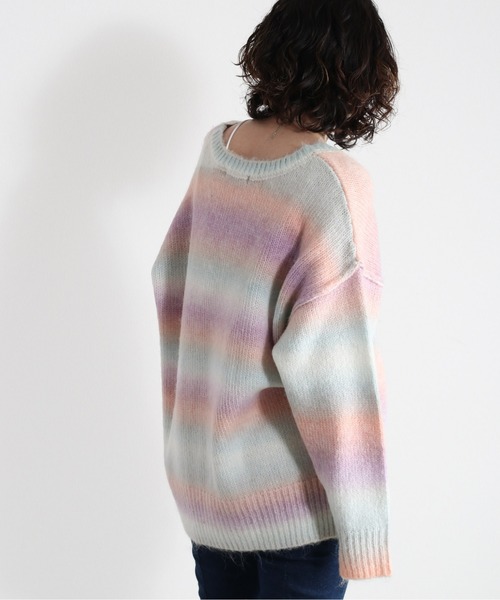 cepo（セポ）の「グラデーション Ｖネックカーディガン（カーディガン/ボレロ・レディース・ピンク/イエロー/グリーン・M）」の18枚目の写真