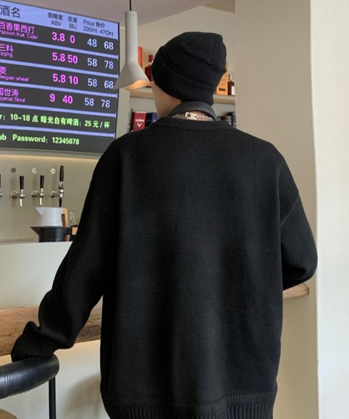 MGV（エムジーヴィー）の「フロントロゴステッチプルオーバーニット（ニット/セーター・メンズ・グレー/ブラウン/ブラック・MEDIUM/LARGE/X-LARGE）」の14枚目の写真