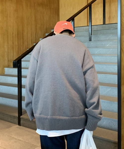 MGV（エムジーヴィー）の「フロントロゴステッチプルオーバーニット（ニット/セーター・メンズ・グレー/ブラウン/ブラック・MEDIUM/LARGE/X-LARGE）」の10枚目の写真