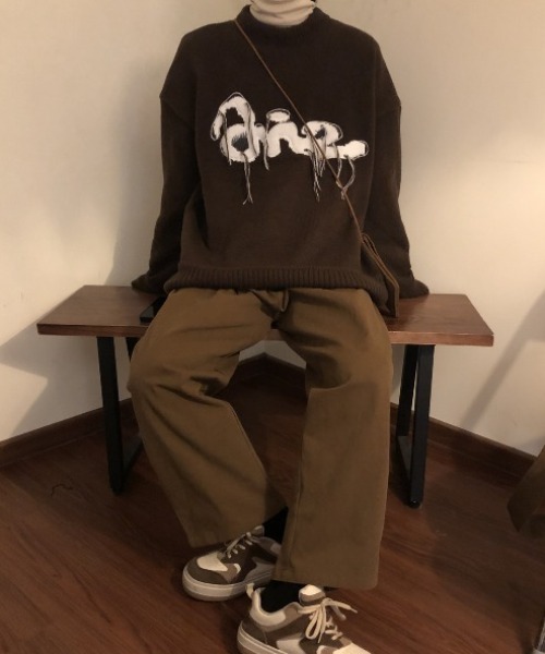 MGV（エムジーヴィー）の「フロントロゴステッチプルオーバーニット（ニット/セーター・メンズ・グレー/ブラウン/ブラック・MEDIUM/LARGE/X-LARGE）」の11枚目の写真