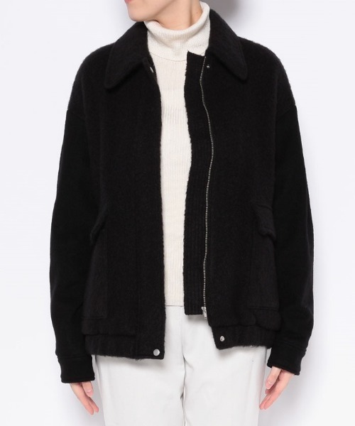 アルアバイル　ルルウィルビー シャギー圧縮ニットコンビブルゾン アルアバイル ルルウィルビー シャギー圧縮ニットコンビブルゾン