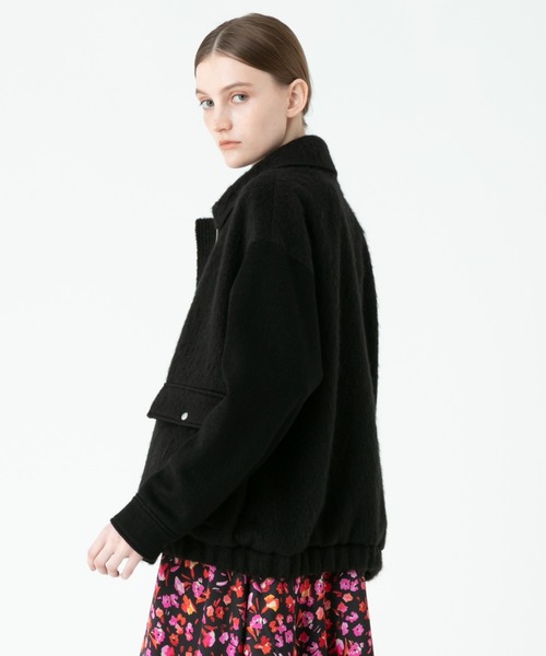 アルアバイル　ルルウィルビー シャギー圧縮ニットコンビブルゾン アルアバイル ルルウィルビー シャギー圧縮ニットコンビブルゾン