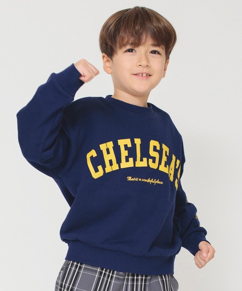 BRANSHES(ブランシェス)の「【カレッジロゴ】チェルシーズ裏毛トレーナー(スウェット・キッズ・アイボリー/ブラウン/ネイビー/チャコールグレー/ブラック・140/90/130/110/120/100/150)」の5枚目の写真