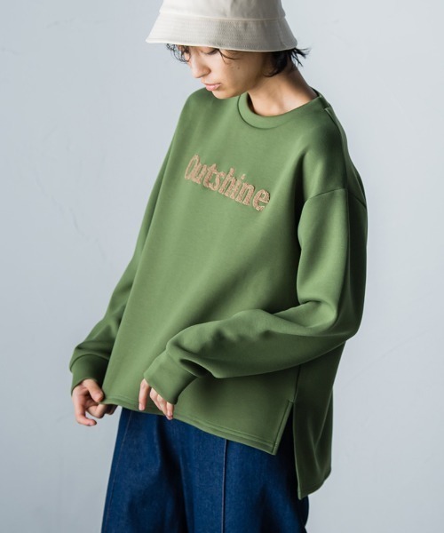 【socolla】パイル刺繍ロゴスウェット