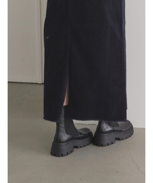 AMERICAN HOLIC（アメリカンホリック）の「コーデュロイロングタイトスカート（スカート・レディース・アイボリー/ピンク/ネイビー/チャコールグレー・S/M/L）」の17枚目の写真