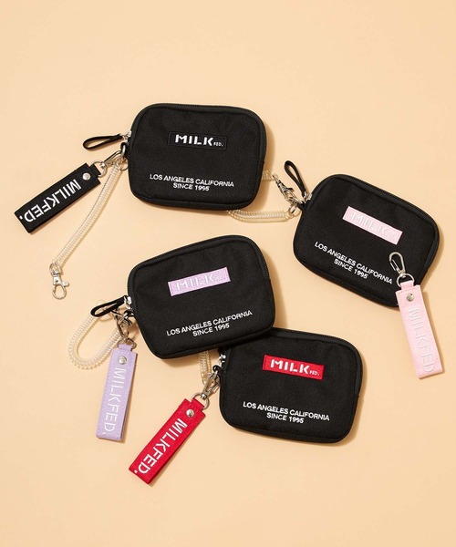 MILKFED.（ミルクフェド）の「EMBROIDERED BAR PASS HOLDER（パスケース・レディース・ブラック/ライトピンク/レッド/ライトパープル・ONE SIZE）」の9枚目の写真