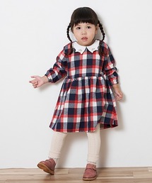 kladskap | リス衿チェックシャヅワンピース(ワンピース)