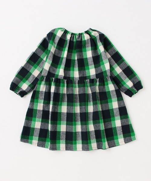 kladskap（クレードスコープ）の「リス衿チェックシャヅワンピース（ワンピース・キッズ・レッド/グリーン・120cm/100cm/110cm/90cm/80ｃｍ）」の3枚目の写真