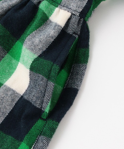 kladskap（クレードスコープ）の「リス衿チェックシャヅワンピース（ワンピース・キッズ・レッド/グリーン・120cm/100cm/110cm/90cm/80ｃｍ）」の6枚目の写真